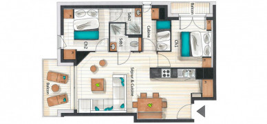Апартаменты Whistler Lodge B07 Куршевель 1650