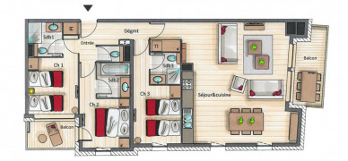 Apartment Mammoth Lodge D03 Courchevel 1650