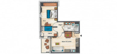 Апартаменты Mammoth Lodge D04 Куршевель 1650