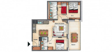 Апартаменты Mammoth Lodge D05 Куршевель 1650