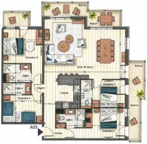 Appartement Indrasan Courchevel 1650